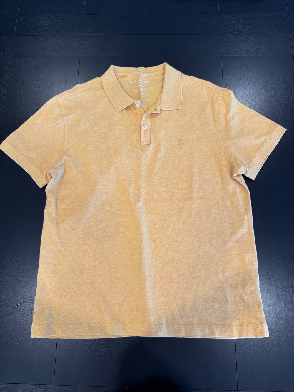 Banana Republic Premium Pique Polo - Heather Yellow - Large - NWOT